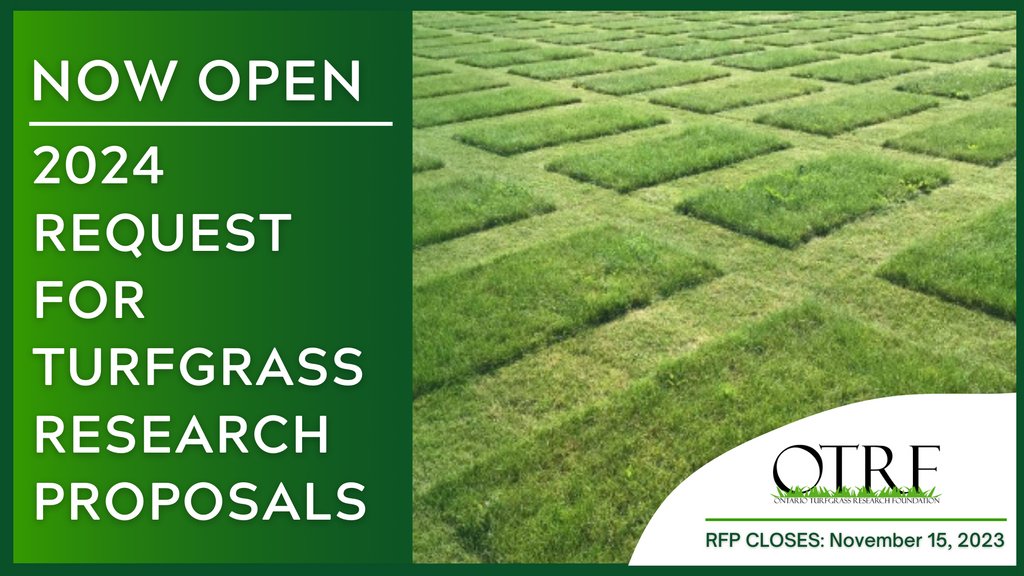 NTRFCanada's tweet photo. #OTRF is now accepting applications for the next round of funding for #turfgrass research projects! Closing date for the request for proposals is Nov 15, 2023, with grants available for project work starting April 1, 2024. Visit https://t.co/FTBdxO76oS for more! #turfresearch https://t.co/1DrvnwhbgB