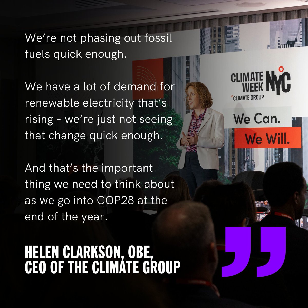 TheAudaciousPrj's tweet image. We attended the biggest climate global gathering in the world last week - #ClimateWeekNYC @ClimateGroup 🌐 

As we move towards COP28, the CEO, Helen Clarkson OBE highlighted the importance of phasing out fossil fuels fast.

#AudaciousProject