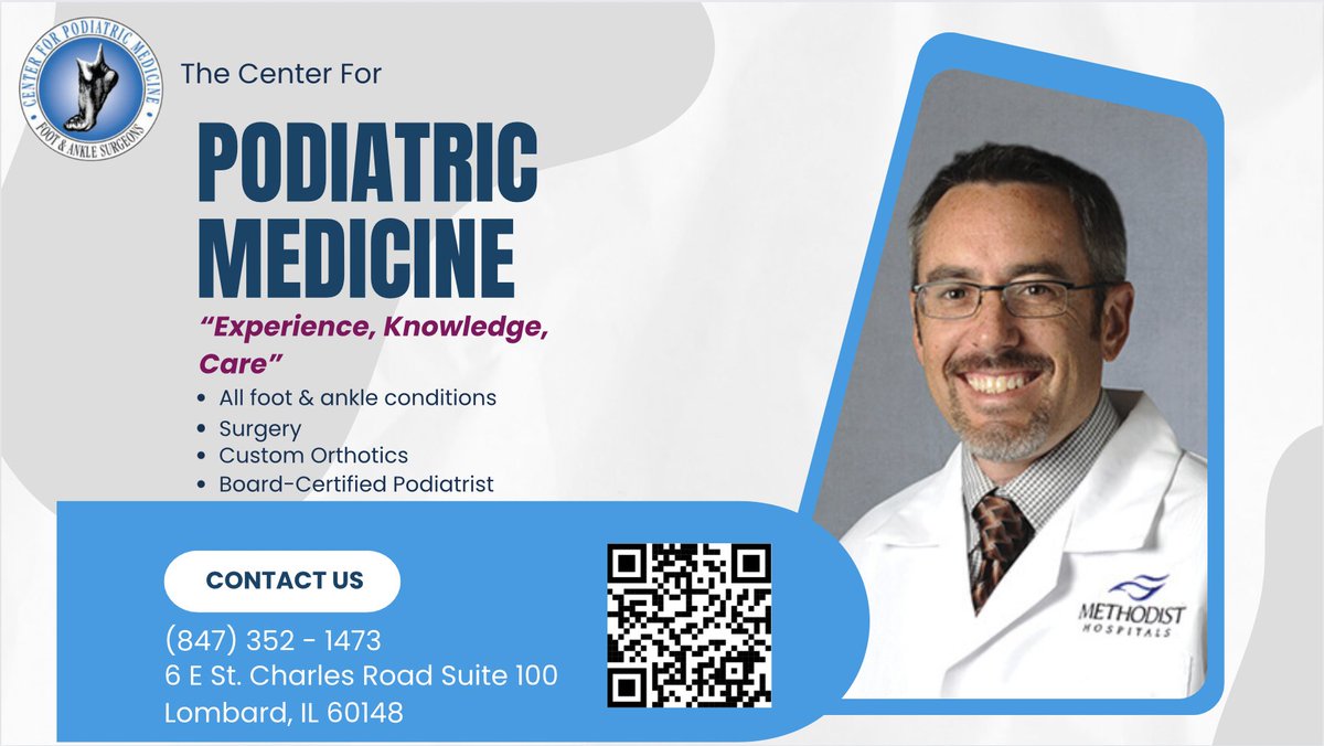 Cfpmthefootdocs's tweet photo. One of the TOP #podiatric practices in the #Chicagoland area! With three convenient locations near you - your foot &amp; ankle treatment is right around the corner!

GET BACK ON YOUR FEET

Book an appointment!
➡️ https://t.co/DwOS52qBfK
📍#Chicago, IL 📍#Lombard, IL 📍#Schaumburg, IL https://t.co/8wYorRqsy4