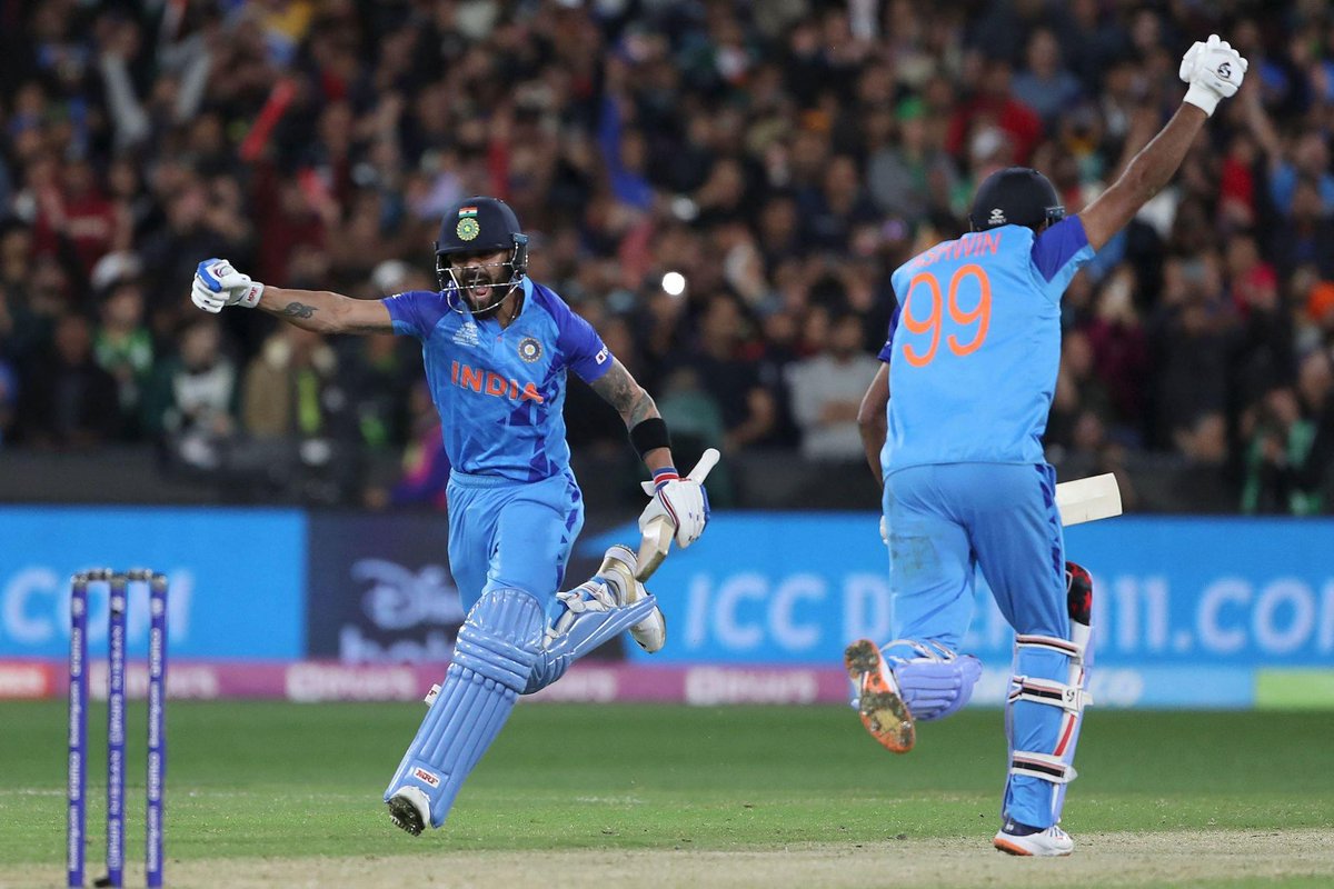 CricCrazyJohns's tweet photo. If India wins the World Cup:

Kohli &amp; Ashwin will become the only Indians to win the ODI World Cup twice in 48 year history. https://t.co/BGmgUtYolb