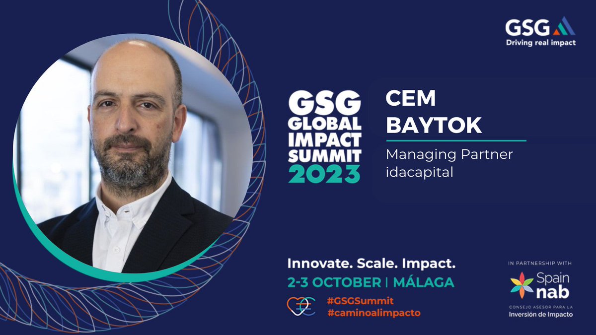 Cem Baytok, Managing Partner of idacapital, will be a speaker at #GSGSummit 2023 in Malaga, Spain, at the session titled 'Investing in technology: Impact challenges and impact opportunities'.