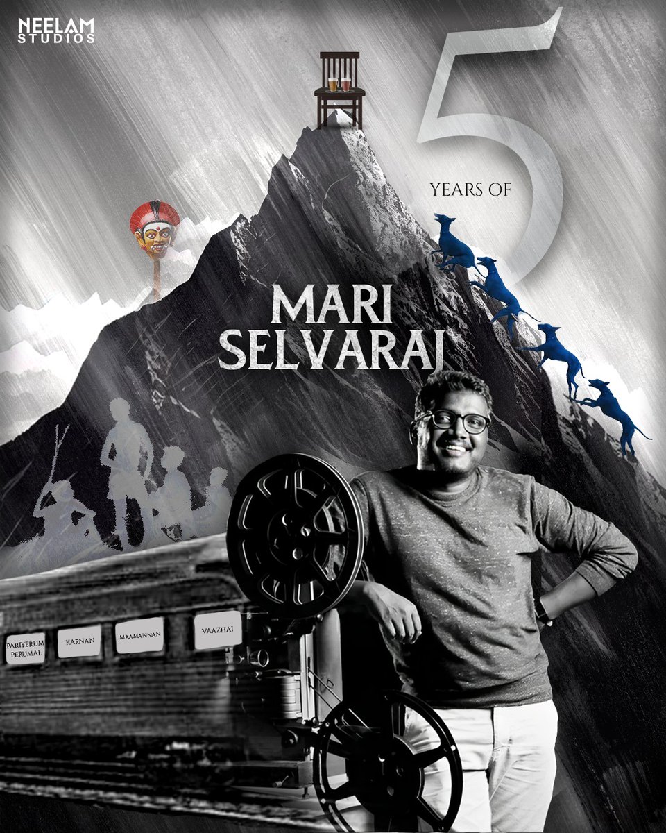 Neelam Studios (@neelamstudios_) on Twitter photo Five years of pushing boundaries, breaking stereotypes, and creating cinematic statements🔥 Here's to a director whose impact is felt far beyond the screen and it is of immense joy to be associated with you for your next 💙
#5YearsOfMariSelvaraj <a href="/mari_selvaraj/">Mari Selvaraj</a> Five years of pushing boundaries, breaking stereotypes, and creating cinematic statements🔥 Here's to a director whose impact is felt far beyond the screen and it is of immense joy to be associated with you for your next 💙
#5YearsOfMariSelvaraj <a href="/mari_selvaraj/">Mari Selvaraj</a>