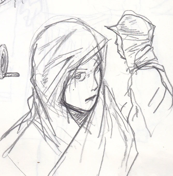 これも同じフォルダから。20数年ほど前のです。ヘディンの素描画集(白水社)を学生時代、学校の図書館で見て驚愕して、それを受けて描いたもの。なんでもすぐ忘れる私ですが、これはよく覚えてます(笑)。ヘディン、凄いですよ。この本はほんとお薦めです。とにかく目が大事!なんだな、と。 