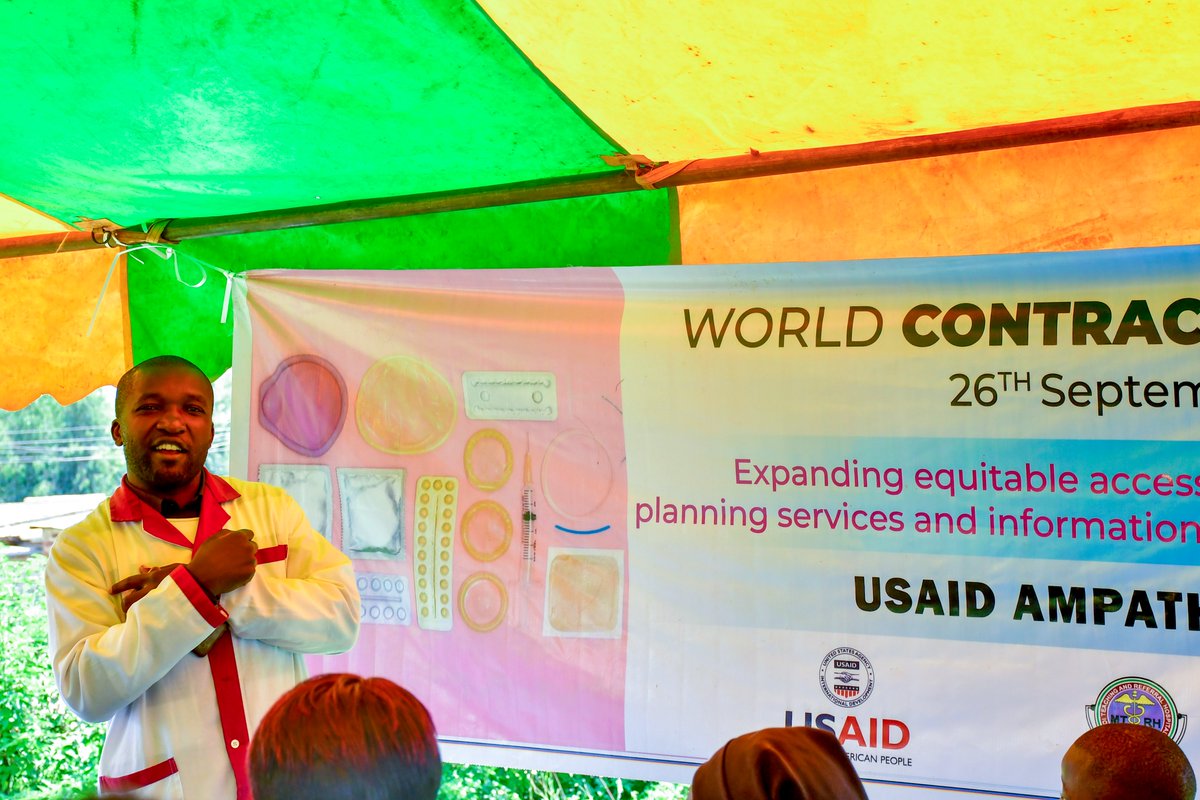 ampathkenya's tweet photo. Under the theme #ThePowerOfOptions we are proud to have healthcare workers &amp; managers raise awareness on contraception methods and the importance of voluntary access to contraception methods for all.

#WorldContraceptionDay
@Trans_NzoiaGov  @MTRHofficial @USAIDKenya https://t.co/ifXUdNO0ac