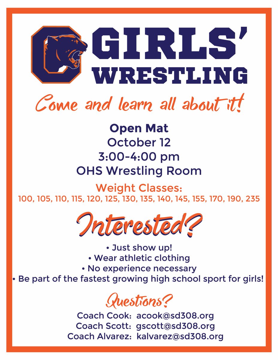 OswegoWrestling's tweet photo. October 12th!! https://t.co/FZWFnNGplW