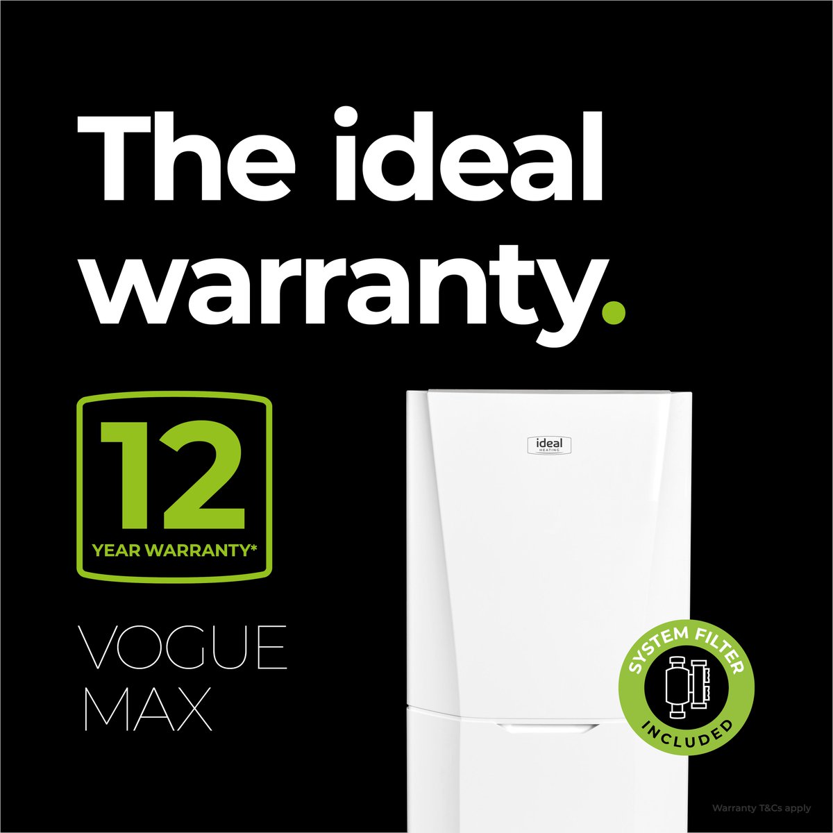 The compact Ideal Vogue MAX is a reliable and long-lasting boiler that has up to 12 years warranty when installed and serviced by a MAX Accredited installer.
Find out more: idealheating.com/installers/pro… 
#IdealHeating #VogueMAX