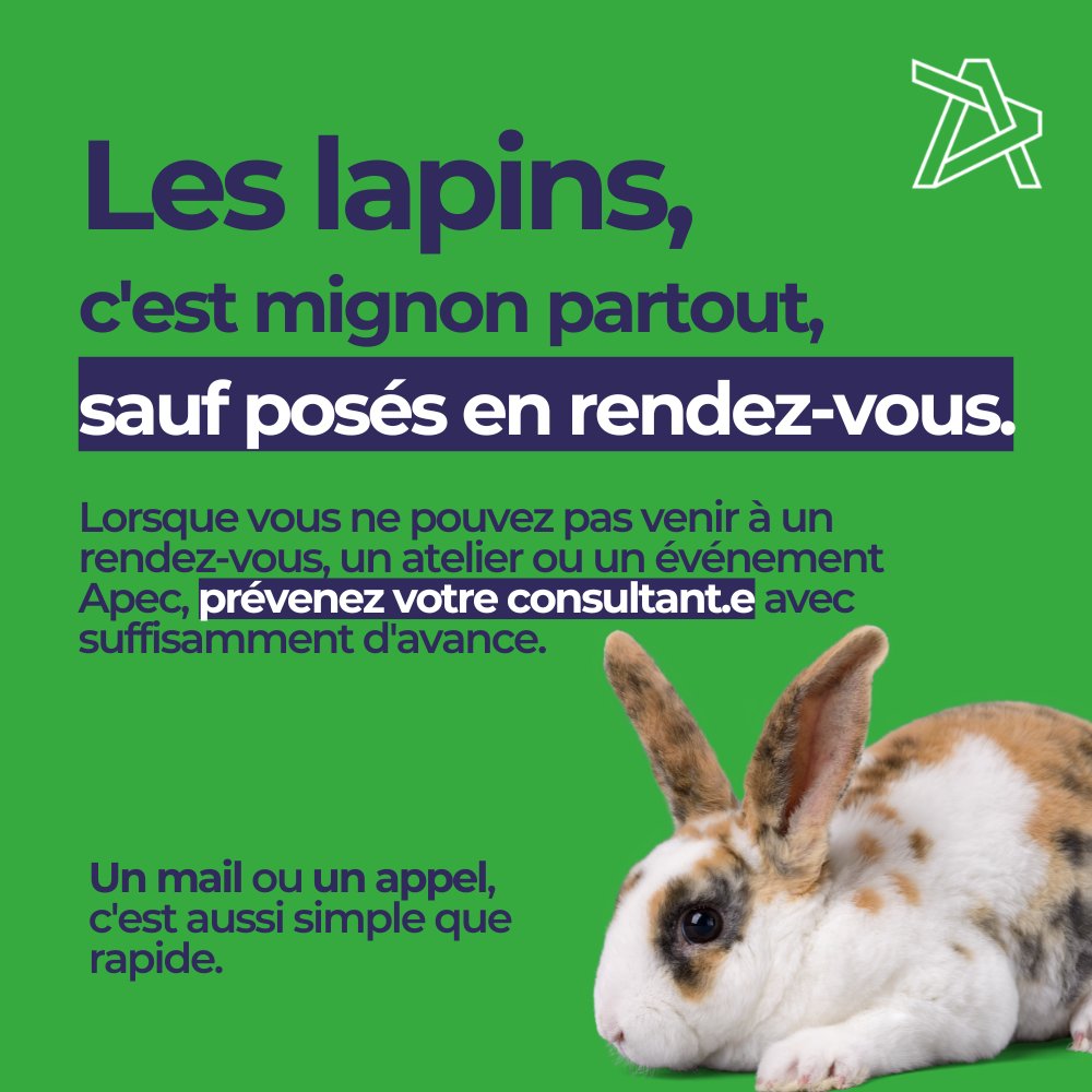 [Prévenez-nous] On adore les surprises, sauf quand elles sont des annulations de RDV surprises
✅ Un imprévu de dernière minute, ça arrive à tout le monde, prévenez-nous
👉 Pour un rendez-vous ou un atelier, une place qui se libère, c'est une place disponible pour un autre cadre