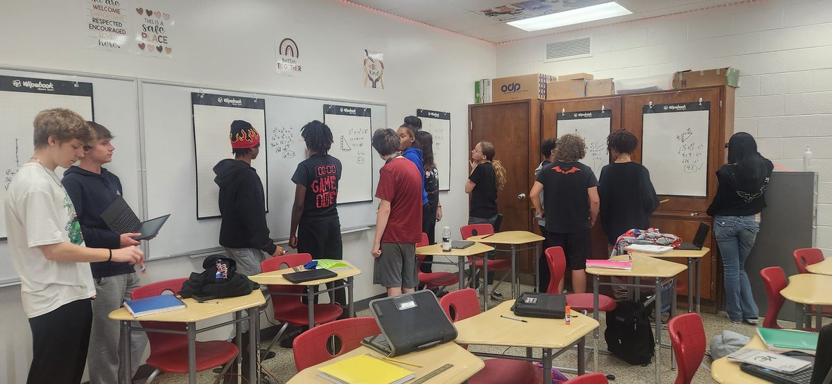 ShaniceSucre's tweet photo. My kids doing a " Create one, Solve one &amp; Check one" activity for Distance. ❤️💙 #chiefKHSpride #khsmath4life https://t.co/rBdQJ0qA04