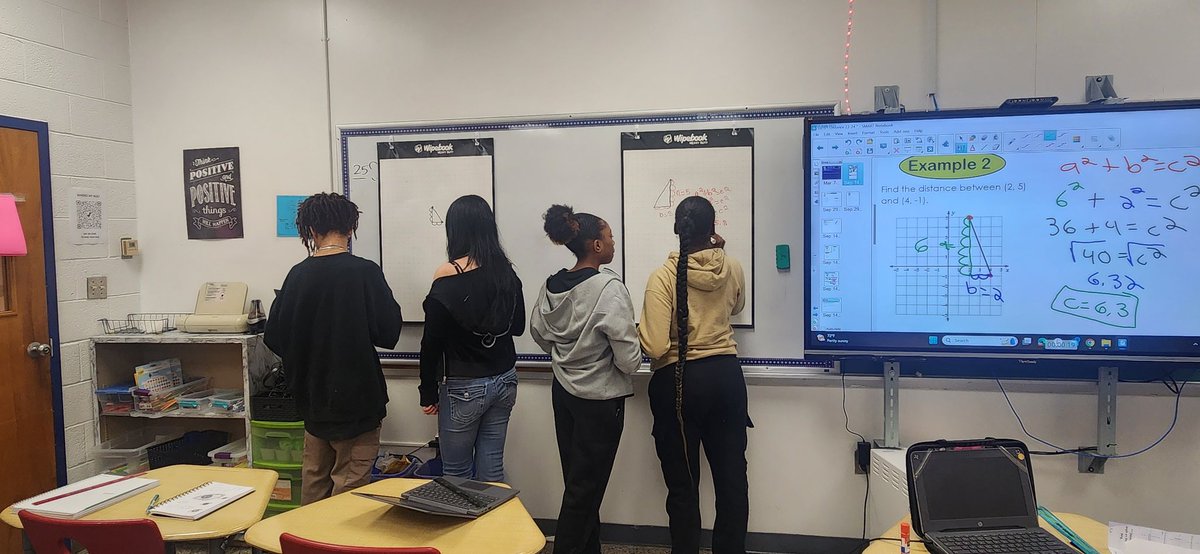 ShaniceSucre's tweet photo. My kids doing a " Create one, Solve one &amp; Check one" activity for Distance. ❤️💙 #chiefKHSpride #khsmath4life https://t.co/rBdQJ0qA04