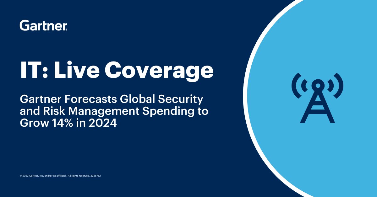 Announced at #GartnerSEC in London, new #GartnerIT forecast estimates worldwide end-user spending on #cybersecurity and #RiskManagement is projected to total $215 billion in 2024, an increase of 14.3% from 2023. 

Read more now: gtnr.it/3PVpr64 #Technology