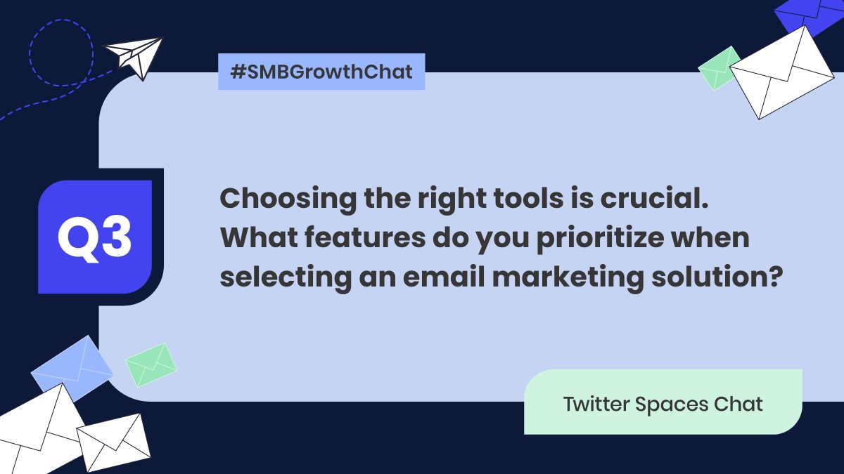 SiteGround's tweet photo. 📧 The right tools can make all the difference. But how do you choose the best #EmailMarketingTool among so many options?
We'd love to hear your thoughts. Share them using #SMBGrowthChat https://t.co/r7asfuueL4