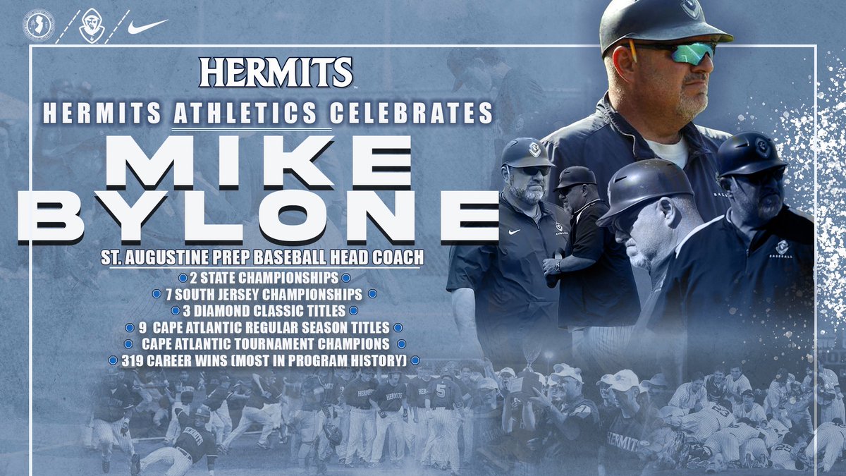 HermitAthletics's tweet photo. Earlier today Mike Bylone stepped down as Head Coach of @HermitsBaseball

Coach Bylone has dedicated the past 20 years of his life to St. Augustine Prep and the baseball program, the last 15 seasons as head coach.

Thank you coach for all you have done for our student athletes! https://t.co/CzBzOr7Cw3