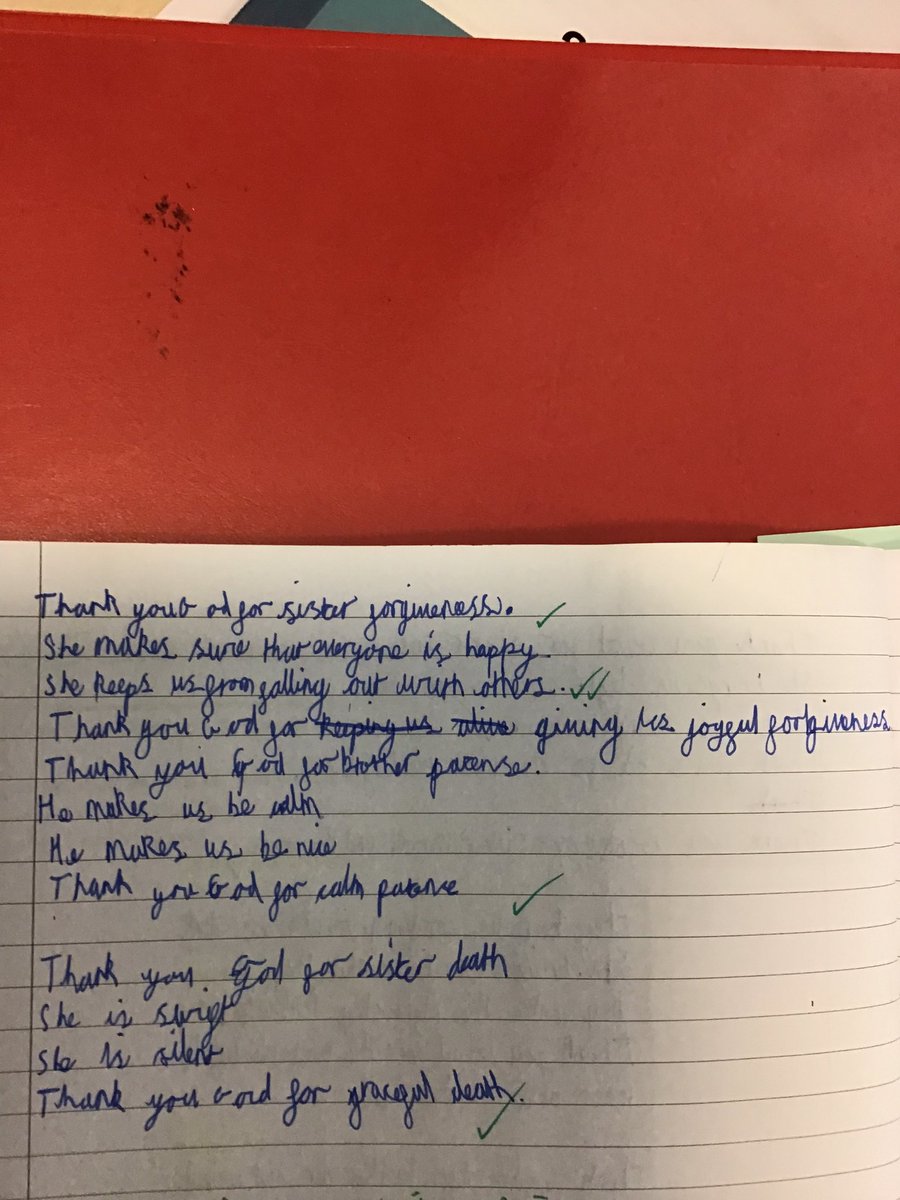 STMschCoventry's tweet photo. Year 5 have been thinking about God’s wonderful creation. They were inspired by St Francis’ Canticle of creation to write their own- here is a wonderful example. https://t.co/wIwmv3iSTY