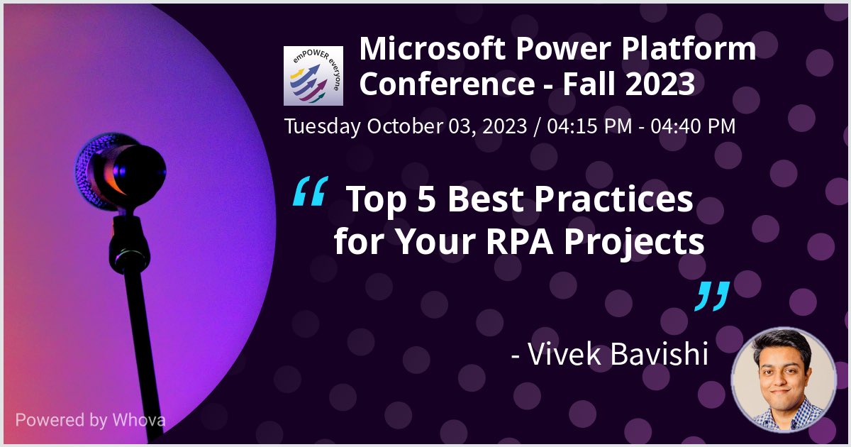 that_API_guy's tweet image. I am speaking at Microsoft Power Platform Conference - Fall 2023. Please check out my talk if you're attending the event! - via #Whova event app