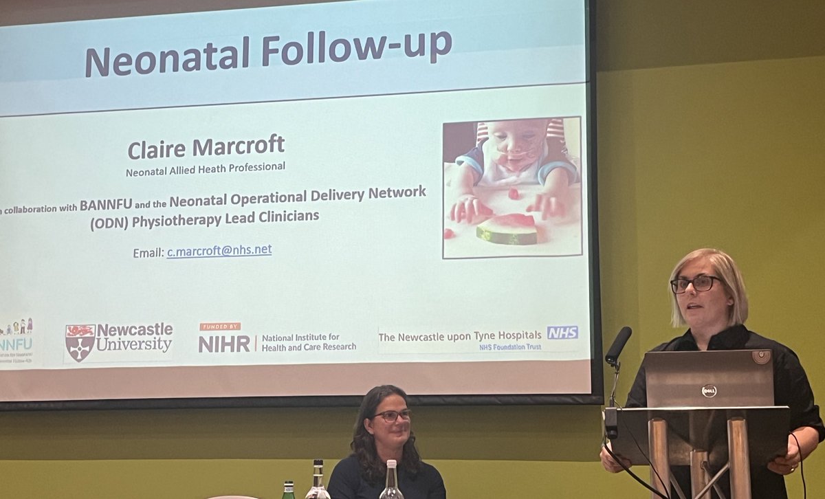 TheAPCP's tweet photo. The #NeonatalFollowup theme continues with @marcroftc presenting “A review of Neonatal Followup Services” #NAHP2023 #NeoAHP2023 #PresentTenseFuturePerfect @TheAPCP @theRCOT @RCOT_CYPF @NeoSLTCEN @BDA_NDiG @BANNFUofficial https://t.co/dmuyhRPnOm
