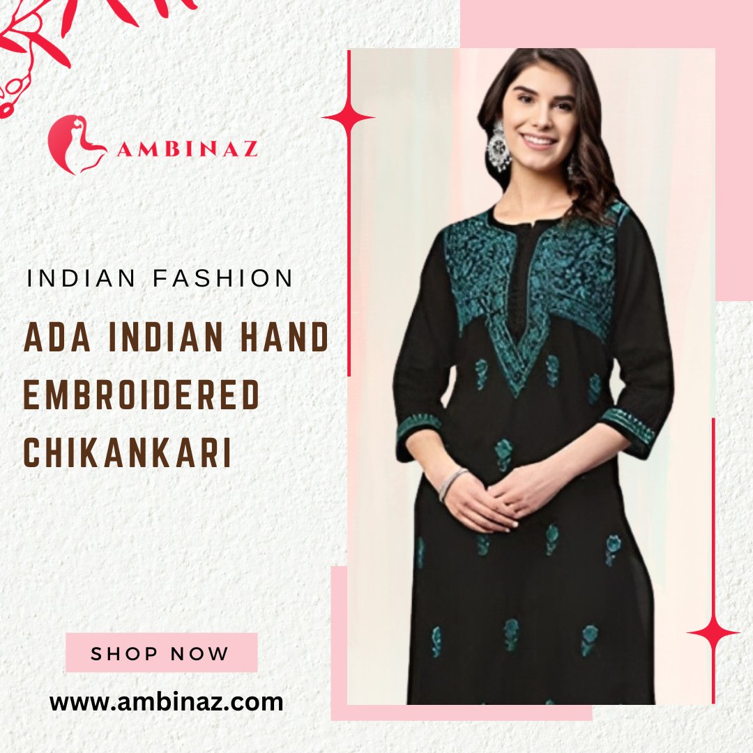 📷 Elevate Your Style with Ada's Chikankari Magic! 📷 Introducing our exquisite Indian Hand Embroidered Chikankari Straight Cotton Kurta Kurti Tunic Dress for Women A411543, available at just $47.00! 

 Order: bitly.ws/VNCN  

#ChikankariMagic #AdaFashion