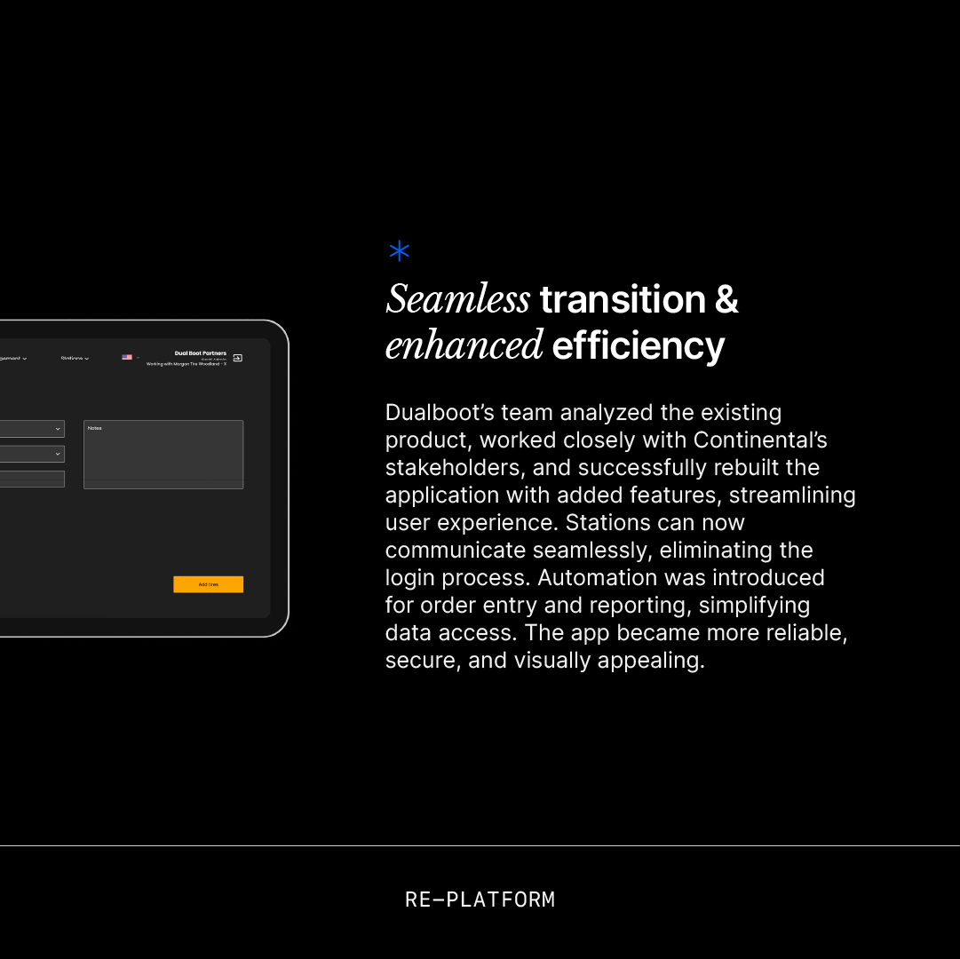 dualboot_ptrs's tweet image. 🤝 We partnered with @continentaltire to help them revamp their ContiLifeCycle app, adding efficiency, security, and a user-friendly design. 

🚀 Dive into our case study and envision your own success story: lnkd.in/gppMqWWg

#DualbootPartners #SoftwareDevelopment