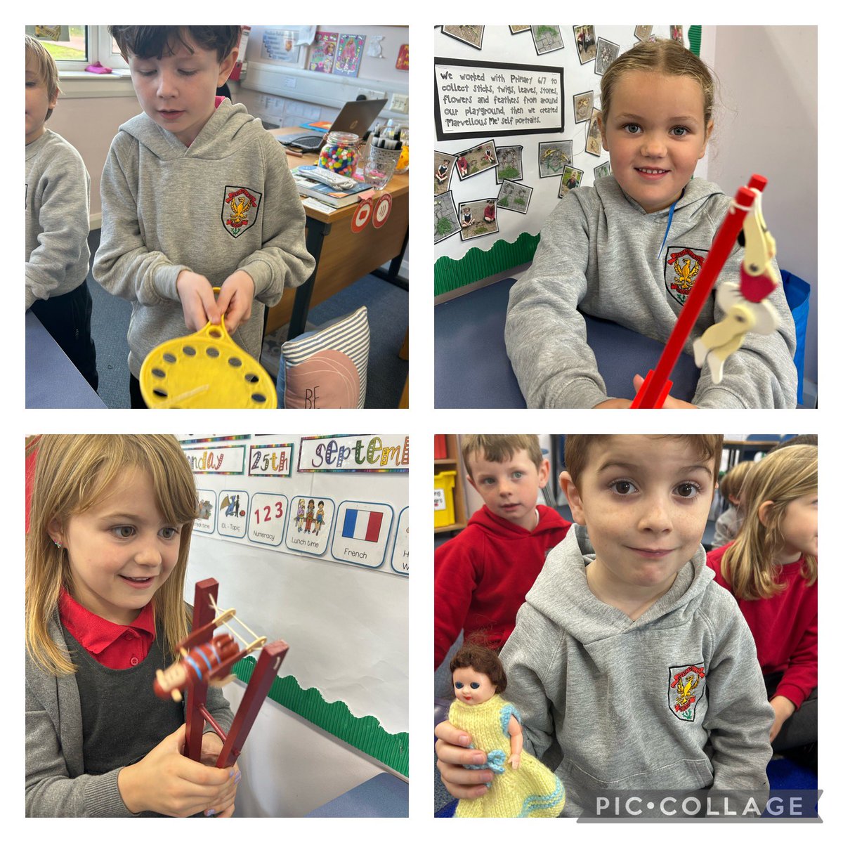 MidCalder_PS's tweet image. P2 have been learning all about toys and enjoyed our visit from West Lothian Museum Service. We played with toys from the 1960’s and thought about what materials they were made from and how they are different from the toys we play with today! #MCPSP2