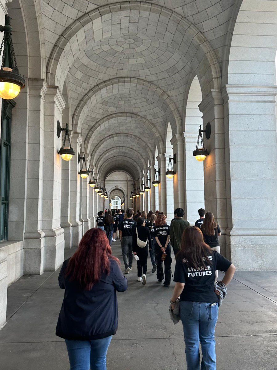 RIGHT NOW: Over 150 students from across the country are lobbying at the Capitol for climate action!!