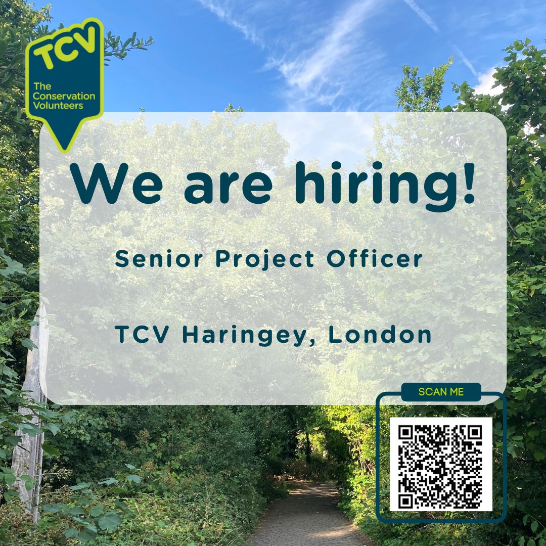 Are you passionate about nature and community? Apply now.  Closing date for completed applications is 9am 06/10/2023.
Job Vacancies | The Conservation Volunteers (tcv.org.uk)
#tcv #haringey #london #naturejobs #greenjobs