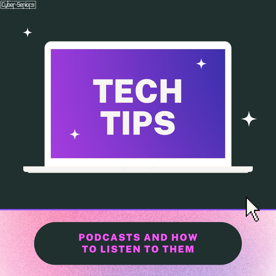 cyberseniors's tweet photo. TECH TIP TUESDAY! 🎧 Curious about podcasts but don't know where to start? This small guide might help you get started. Have fun and happy listening! #TechTips https://t.co/HvKHdeKy18