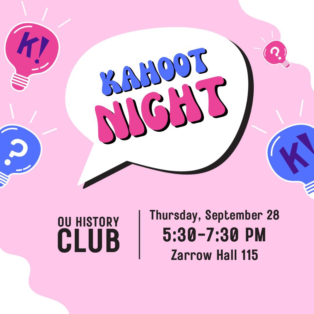 OUHistoryClub's tweet image. TODAY!!!!!