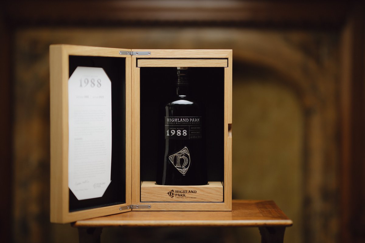 EXCLUSIVE Highland Park 1988 Single Malt was created from just four ex-Bourbon American oak hogsheads, each laid down 35 years ago by Master Whisky Maker Gordon Motion. With only 625 bottles available, it is sure to become a classic amongst collectors: bit.ly/46v0vYK