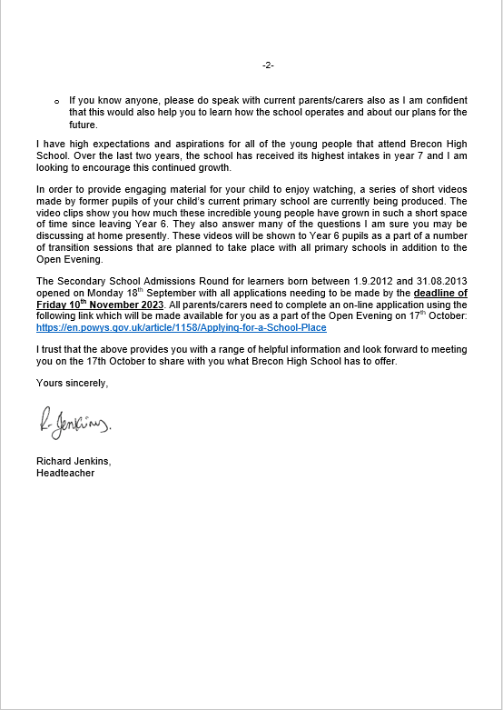 Please come along to our year 5 and 6 open evening on Tuesday October 17th between 5-7pm. We look forward to seeing you.