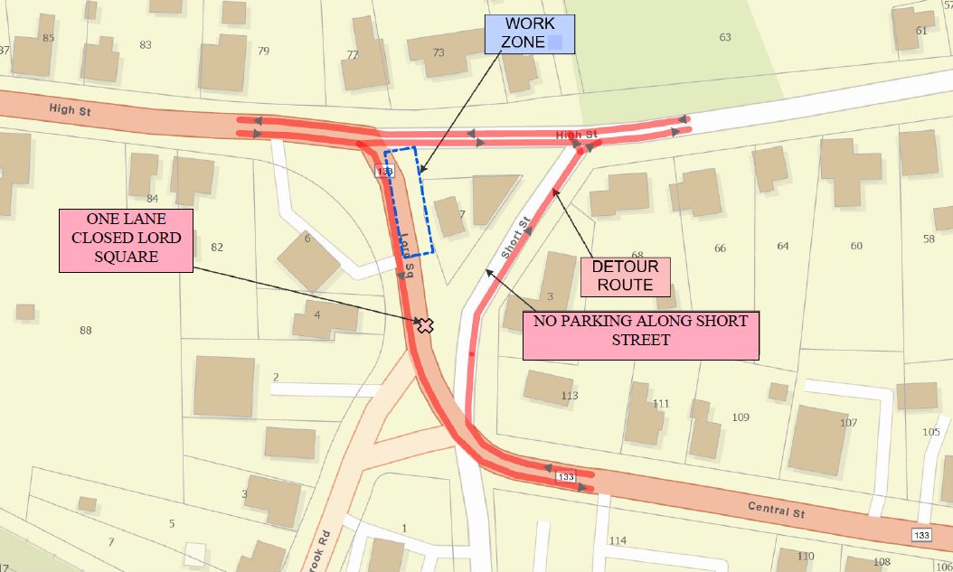 ALERT: Lord Square Sewer Work on Monday, Oct. 2nd 
Sewer work in the area of Lord Square will begin at 7AM.

Lord Square will have a lane closure with Short Street as the detour route. Traffic details will be in place for vehicle &amp; foot traffic. Please expect delays.