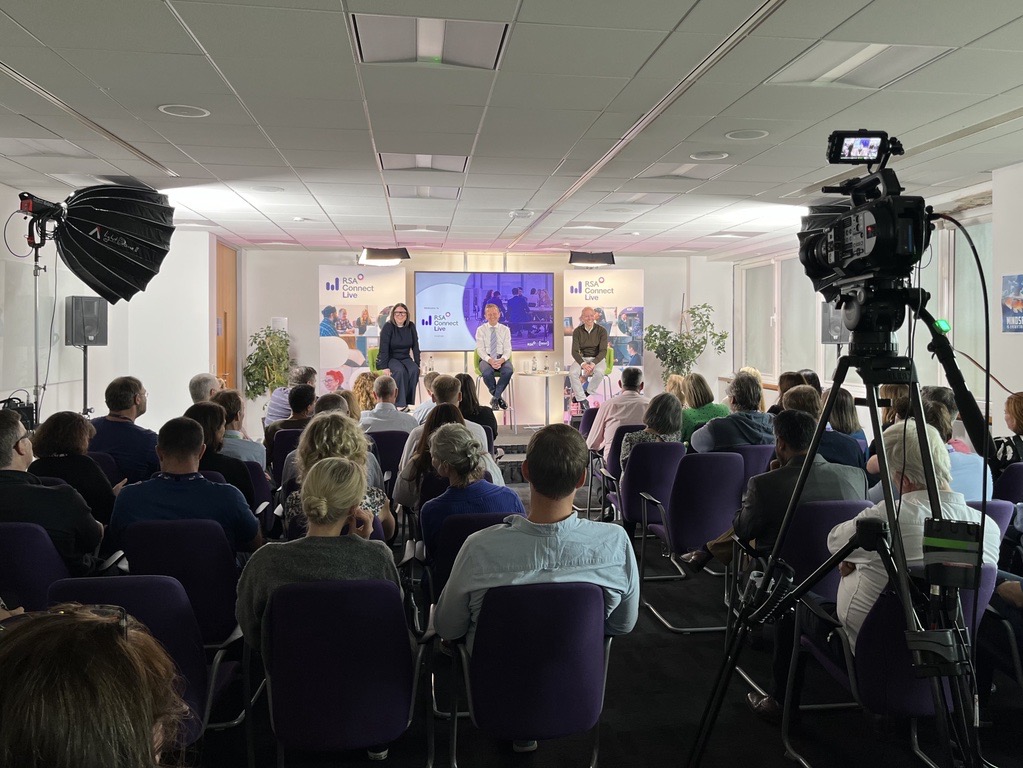 (1/6) Thanks to all our colleagues who joined us this afternoon for our first-ever RSA Connect Live event, streamed to colleagues across the UK, Europe and Ireland, live from our Horsham office. 🎥 #Insurance #RSAConnect