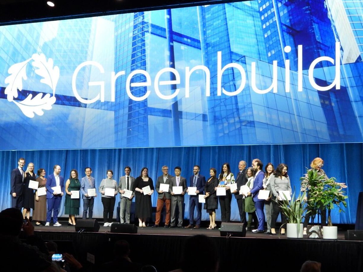 SIG_Earth's tweet photo. Day 3 of #Greenbuild! Our President, Nick Kassanis, and VP of Sales, Asa Posner, joined the esteemed LEED Fellows ranks today. So proud of their leadership! Congrats to all LEED Fellows of 2023! If you're here, let's meet up and celebrate! #SustainableLeadership #LEEDFellows2023 https://t.co/rOV7JiawuQ