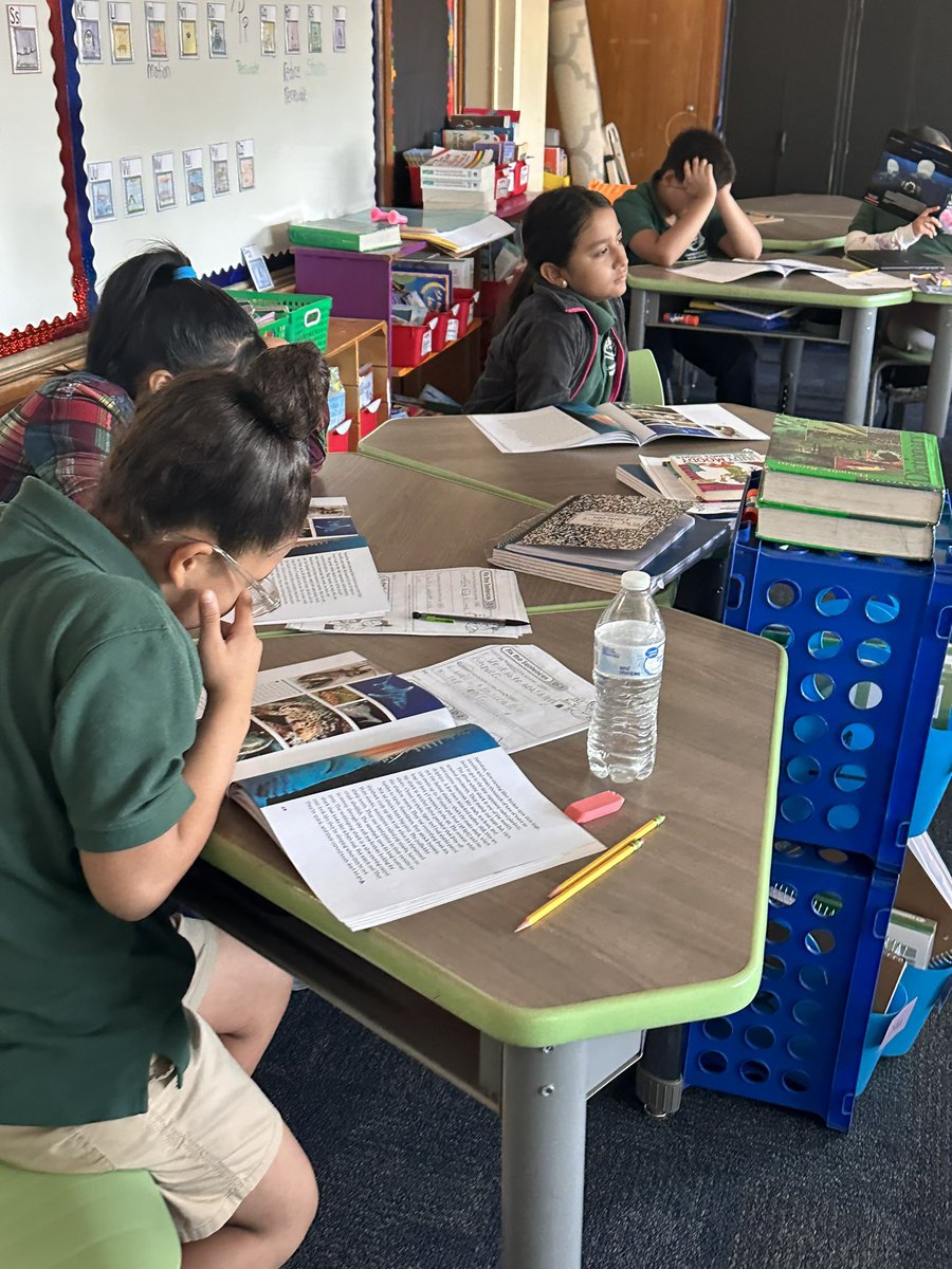 meaganrpride's tweet photo. Ms. Castillo’s students did not want to put these texts down today to continue their text structure lesson! They were simply enthralled in this interactive read aloud. So many questions! So many oohs and ahhs. We live for these moments! #LearnwithLAN @LANschools @Mr_Conner https://t.co/Hl4ozUSqG3
