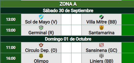 FederalSomos's tweet photo. 🏆TORNEO FEDERAL "A" - PROGRAMACIÓN FECHA 33🏆
-A falta de solo 4 Fechas para que termine la Primera Fase del Torneo Federal "A" estos serán los partidos, días y horarios para esta jornada. La fecha empieza mañana y terminará el día Lunes con #CSB🟢⚪️ vs #CADH🔴⚫️ a las 20:30Hs. https://t.co/FvoBBHPM4b