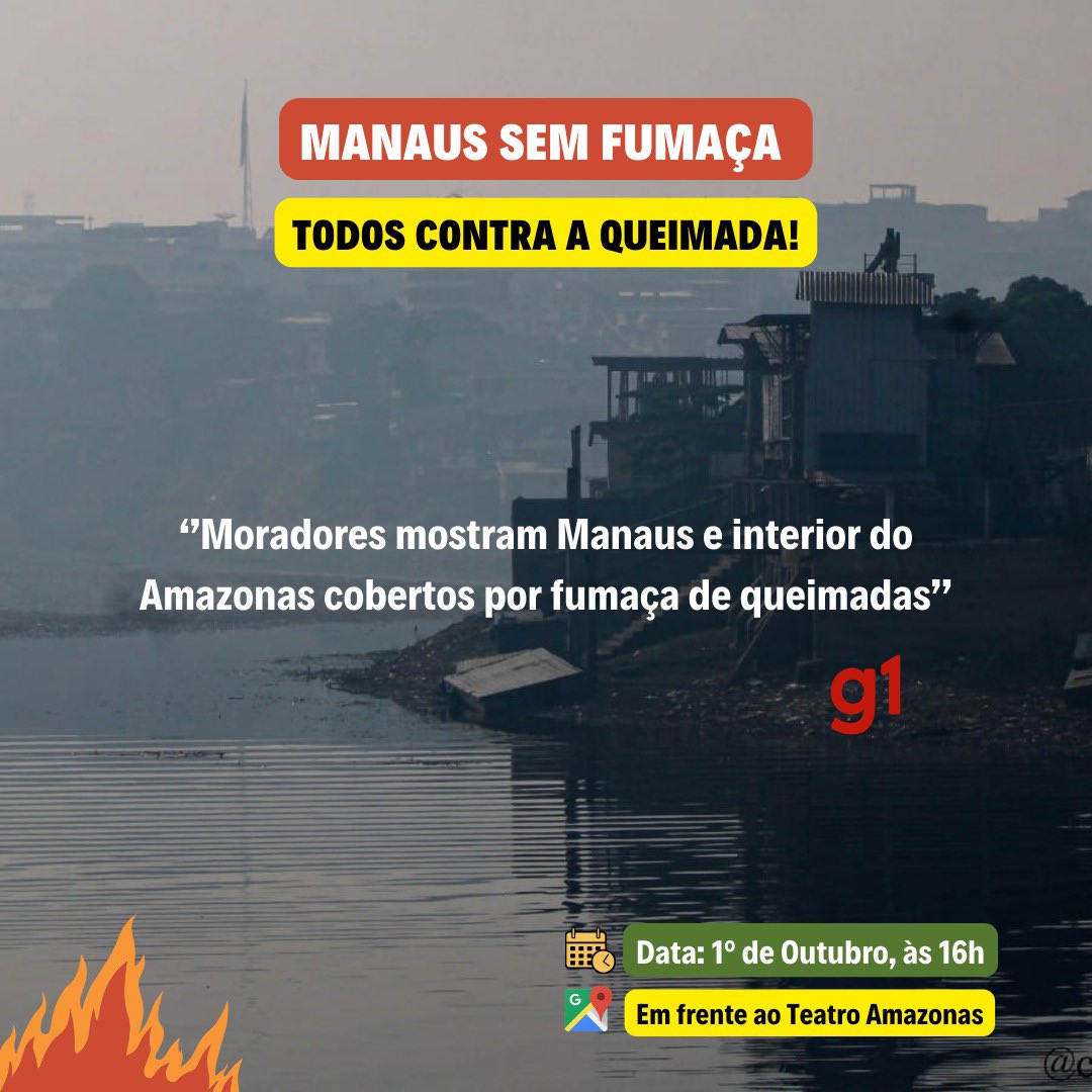 igarapeslimpos's tweet photo. Venha conosco nesse domingo 1o de outubro, às 16h, em frente ao Teatro Amazonas manifestar sua indignação pela falta de compromisso e inércia das autoridades manauaras frente à impunidade ambiental.Traga sua faixa, seu cartaz e junte-se a nós! Não esqueça! É domingo!! https://t.co/T3ZF3jit5x