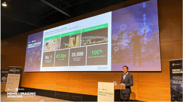 InteractIoT's tweet image. Stijn Witteveen, from @SignifyCompany’s Public segment, spoke at the #MEMSSummit about how our public #connectedLEDLighting solutions help customers create a smarter, safer and more sustainable world. Reach out to us to learn more: signify.co/3ru0JQM #InteractIoT