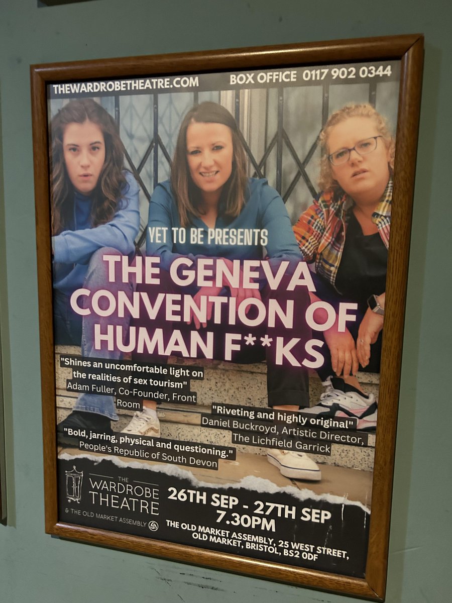 👏🎭 Wow! Ending two incredible nights at @WardrobeTheatre with a thunderous standing ovation left us speechless. Join us for the 'Geneva' tour finale at @TheatreShop1 14 Oct. And don't miss 'Free Will & Other Myths' at @AlmaBristol next week! 🎭 See you at the final show! 🎉