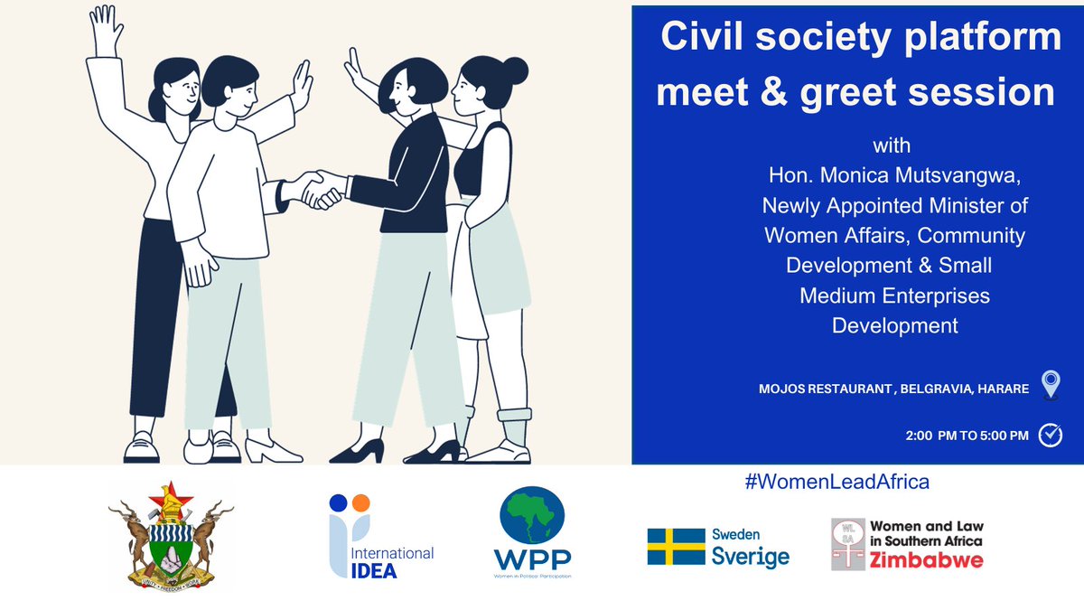 Women's Political Participation in Africa (@wpp_africa) on Twitter photo <a href="/WPP_Africa/">Women's Political Participation in Africa</a> consortium partner, <a href="/WLSAZW/">Women and Law in Southern Africa - Zimbabwe</a> & actors within #womeninpolitics in Zimbabwe🇿🇼 will join the recently appointed Hon. Mutsvangwa of <a href="/mwacsmed/">Ministry of Women Affairs_Zw</a> to share emerging issues & trends that impact #genderequality & #mainstreaming of gender. #WomenLeadAfrica <a href="/WPP_Africa/">Women's Political Participation in Africa</a> consortium partner, <a href="/WLSAZW/">Women and Law in Southern Africa - Zimbabwe</a> & actors within #womeninpolitics in Zimbabwe🇿🇼 will join the recently appointed Hon. Mutsvangwa of <a href="/mwacsmed/">Ministry of Women Affairs_Zw</a> to share emerging issues & trends that impact #genderequality & #mainstreaming of gender. #WomenLeadAfrica