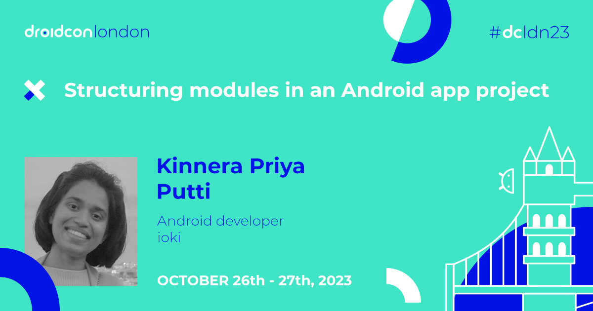 Excited to have <a href="/kinnerapriyap/">Kinnera Priya | కిన్నెర</a> speak at #dcldn23 🇬🇧 

Leave this talk with an understanding of how to improve #Android app modularisation to increase #AndroidDev productivity, organize a clear project structure, access modules faster &amp; assign ownership.

london.droidcon.com/kinnera-priya-…