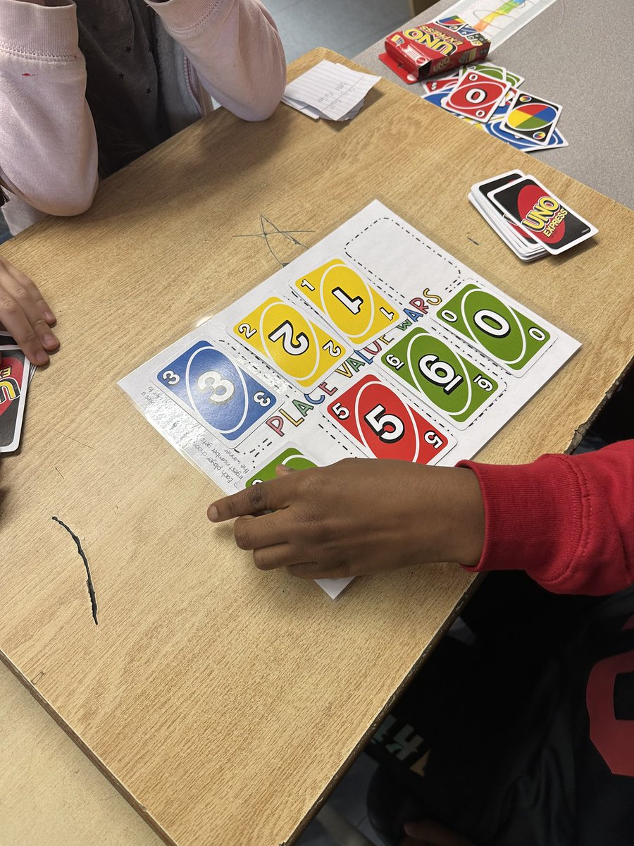 Played this game again this year with my grade 4’s and they loved it! Such a fun way to practice comparing numbers🃏Ss had to build the bigger number by strategically placing their number cards in the appropriate place value column based on its value🥰