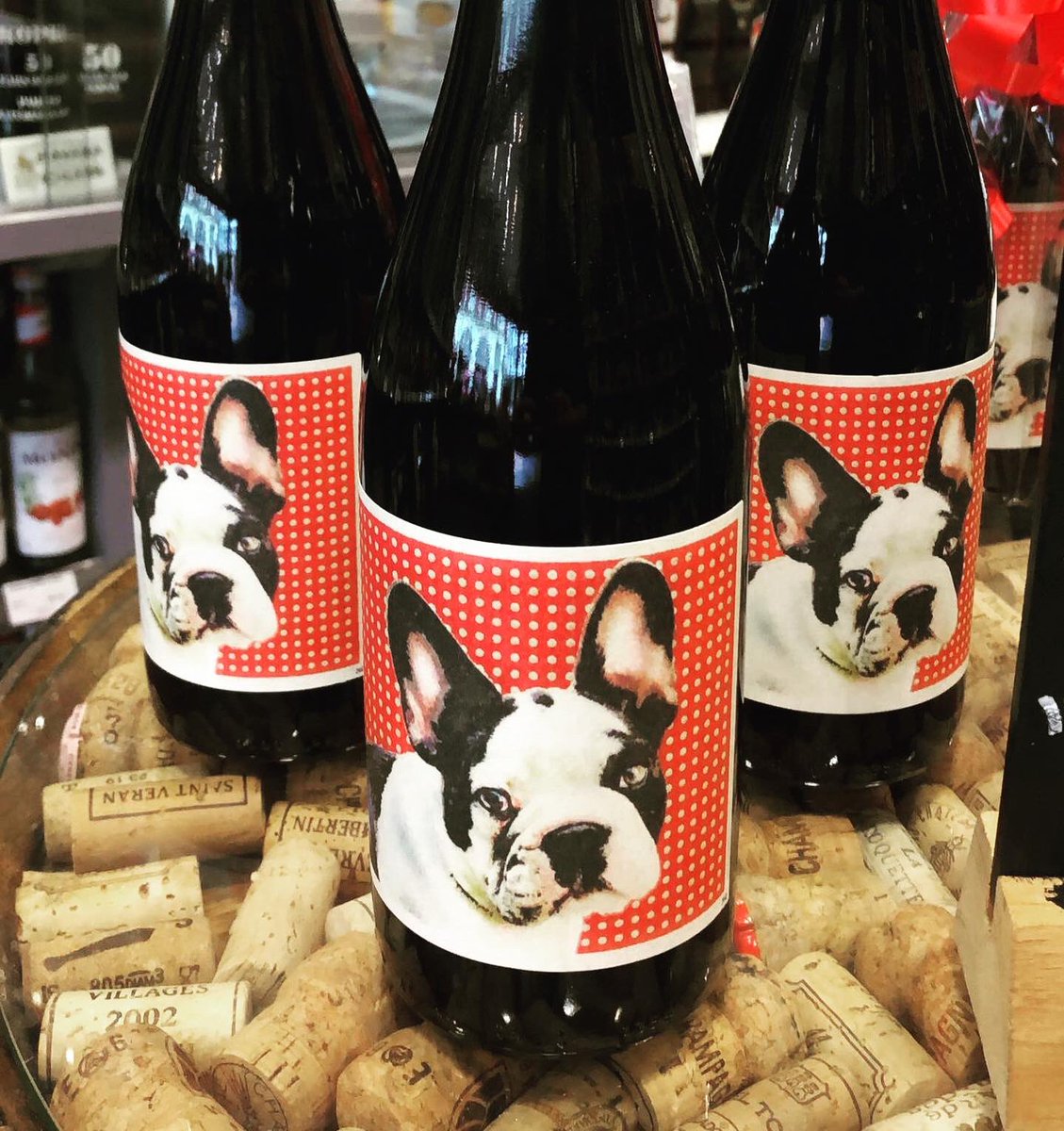 New wines, available for tasting at .<a href="/rdwnantwich/">Rodney Densem Wines</a> on Saturday.  With such a cute puppy on the label!

From Le Chiens. Both Languedoc (south of France). Red is a Grenache/Carignan blend. White is Grenache Blanc/Colombard blend.