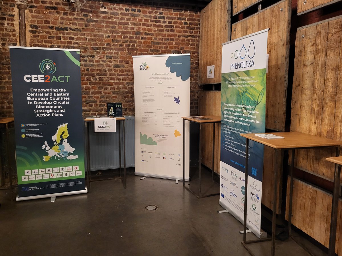 CEE2ACT's tweet photo. 🌿Today @GreenovateEU is promoting CEE2ACT at the @Biocirc_cities final event in Brussels!

🟢As highlighted by the @CBE_JU, cities are at the front line of the circular #bioeconomy transition

💡Glad to discover 3 circular value chains and build synergies to boost the bioeconomy https://t.co/M1iBsSLjLa