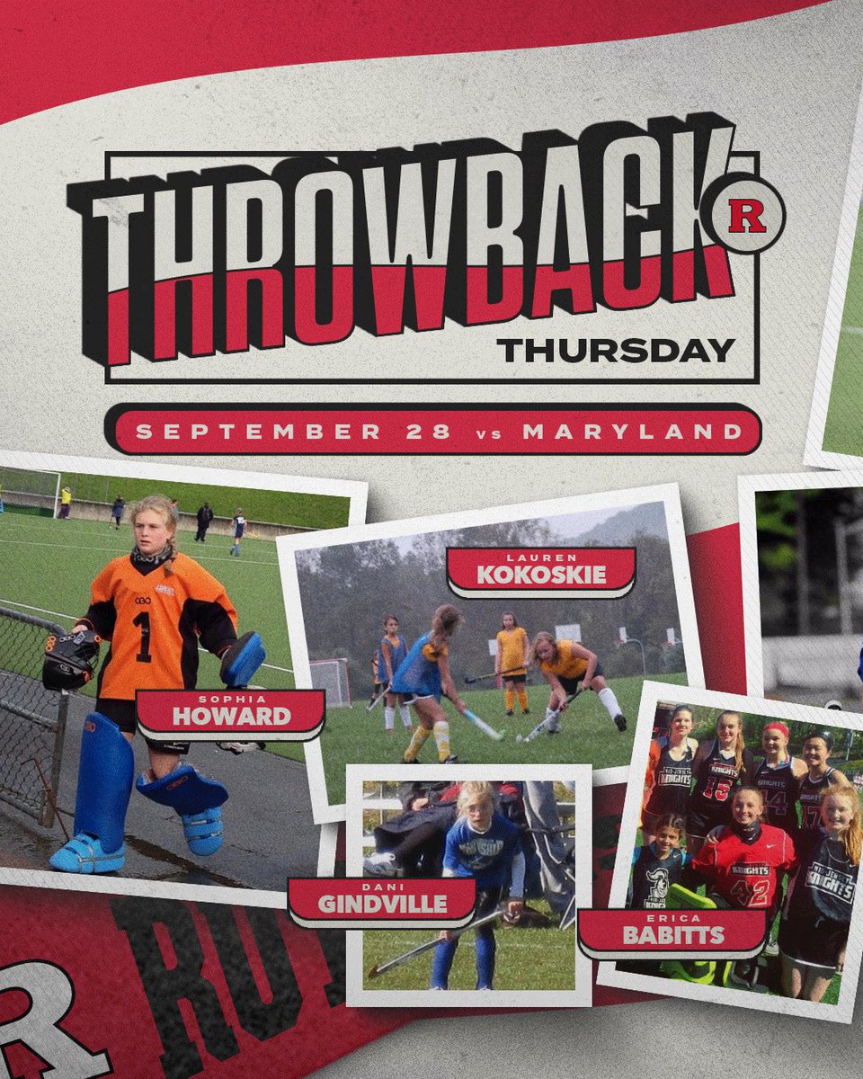 RUFieldHockey's tweet photo. Enjoy “R” #ThrowBackThursday themed #BigTen match up today with some #tbts of current #RUFH student athletes #TinyKnights #FutureKnights https://t.co/mCHHozY1wz