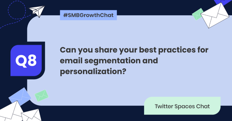 SiteGround's tweet photo. 🎯 Next up, we're diving into #EmailSegmentation and personalization.
Join the discussion with #SMBGrowthChat