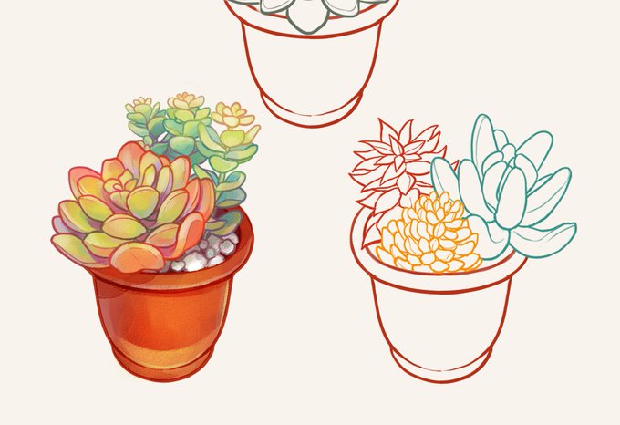 「flower pot leaf」 illustration images(Latest)