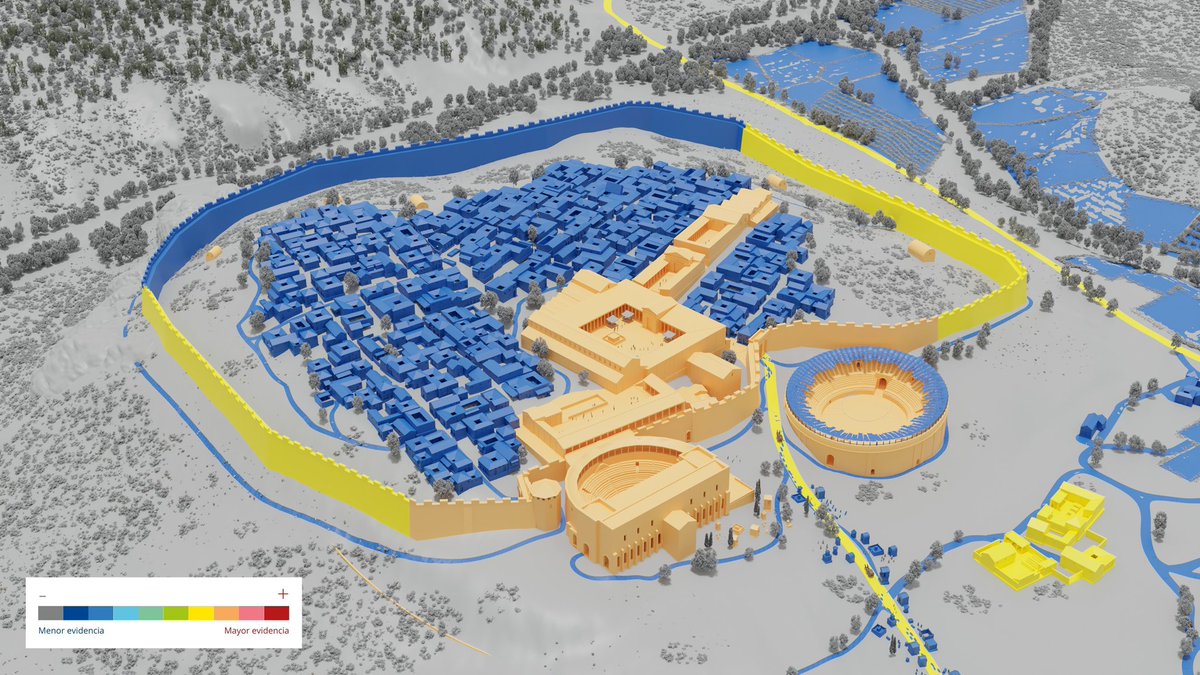 Close-ups and color scale of the degree of historical and archaeological evidence. Thank you for taking us through this amazing journey to the past @KoreFormacion