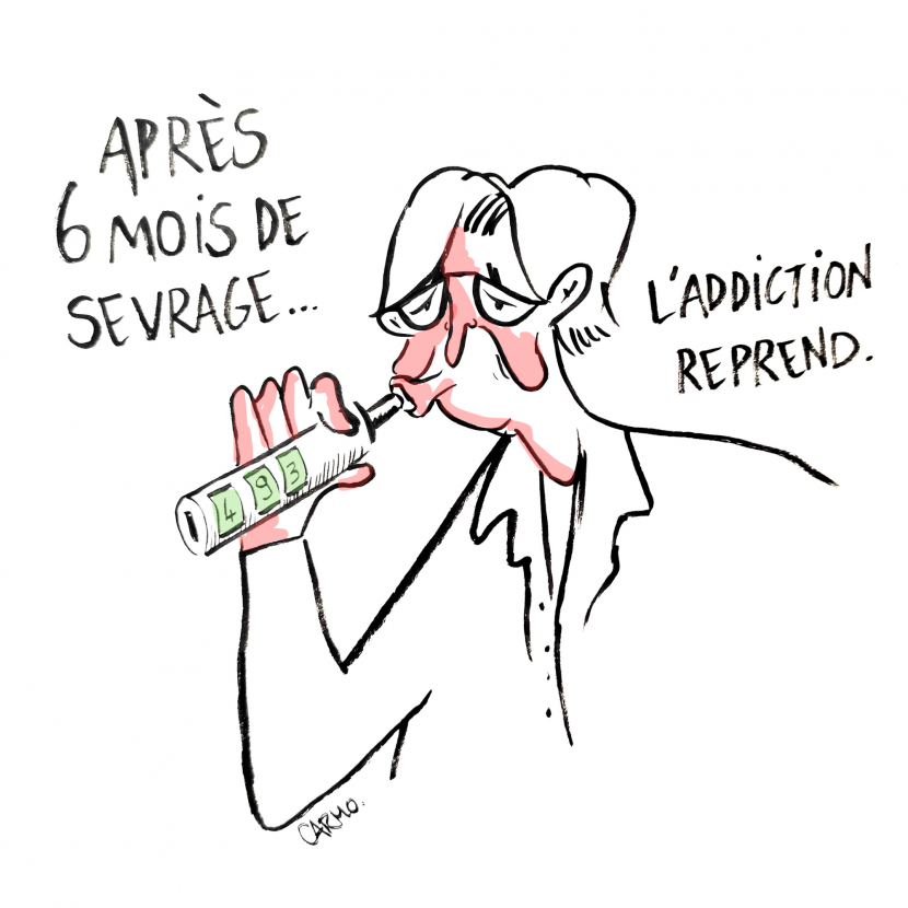 Élisabeth Borne a eu recours, mercredi 27 septembre, pour la 12ème fois à l’article 49.3 de la Constitution. L'objectif ? Ne pas risquer le blocage du texte de programmation des finances publiques à l’Assemblée nationale.  

📝 Un dessin réalisé par Julie Lescarmontier. 
#49.3