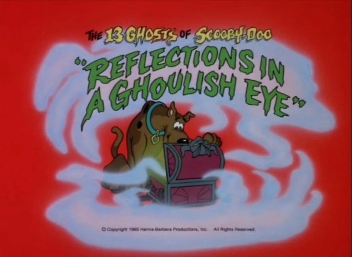 ScoobyandCam's tweet photo. Happy 38th Anniversary to “Reflections in a Ghoulish Eye”. This is episode 4, season 1 of “The 13 Ghosts of Scooby-Doo!”. This episode aired on September 28th, 1985 on ABC.
#ScoobyDoo #13GhostsofScoobyDoo #Daphne #FlimFlam #ScrappyDoo #Shaggy #VincentVanGhoul #ChestofDemons https://t.co/dCcNAoWqHt