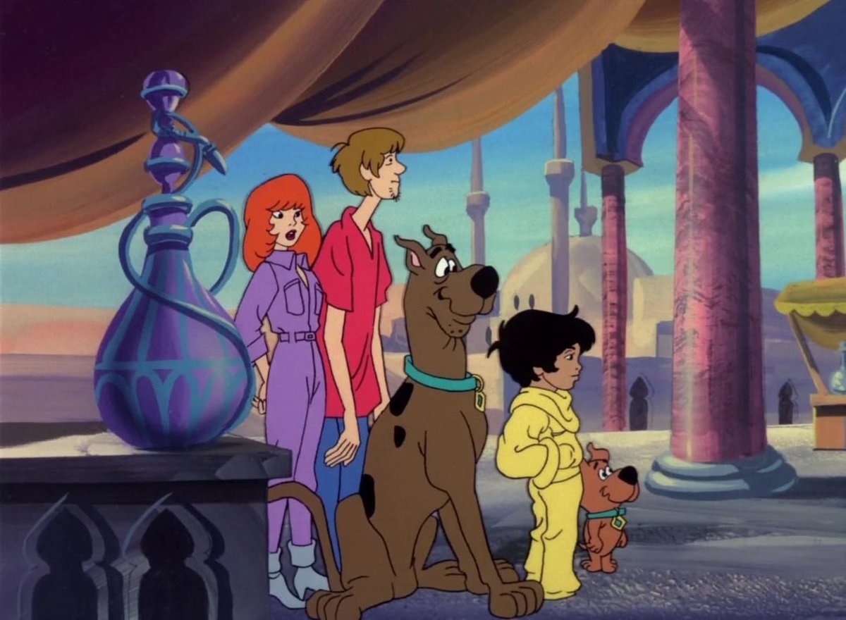 ScoobyandCam's tweet photo. Happy 38th Anniversary to “Reflections in a Ghoulish Eye”. This is episode 4, season 1 of “The 13 Ghosts of Scooby-Doo!”. This episode aired on September 28th, 1985 on ABC.
#ScoobyDoo #13GhostsofScoobyDoo #Daphne #FlimFlam #ScrappyDoo #Shaggy #VincentVanGhoul #ChestofDemons https://t.co/dCcNAoWqHt