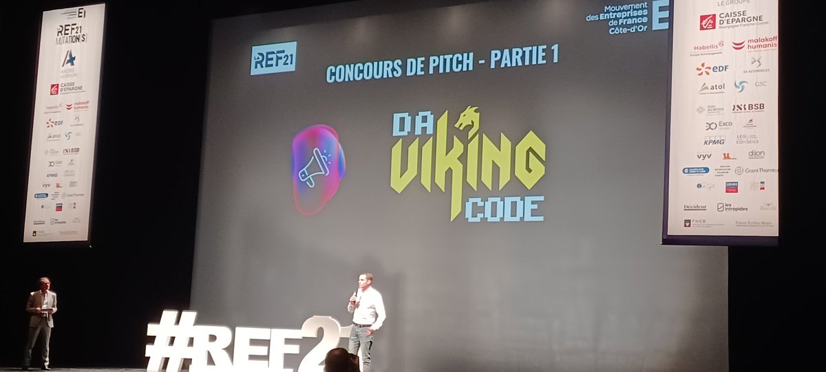 o_rouget's tweet photo. A l'occasion de la #REF21 dont les thématiques principales sont les #mutations : 1ere série de pitch de #startups
1️⃣ Da Viking Code : le Jumeau numerique sous toutes ses formes
2️⃣ Smop : Gérer me bien locatif avec l'#ia
3️⃣ Socrate : Des boissons eco responsables à base de ginger https://t.co/7P4U6iRBb2