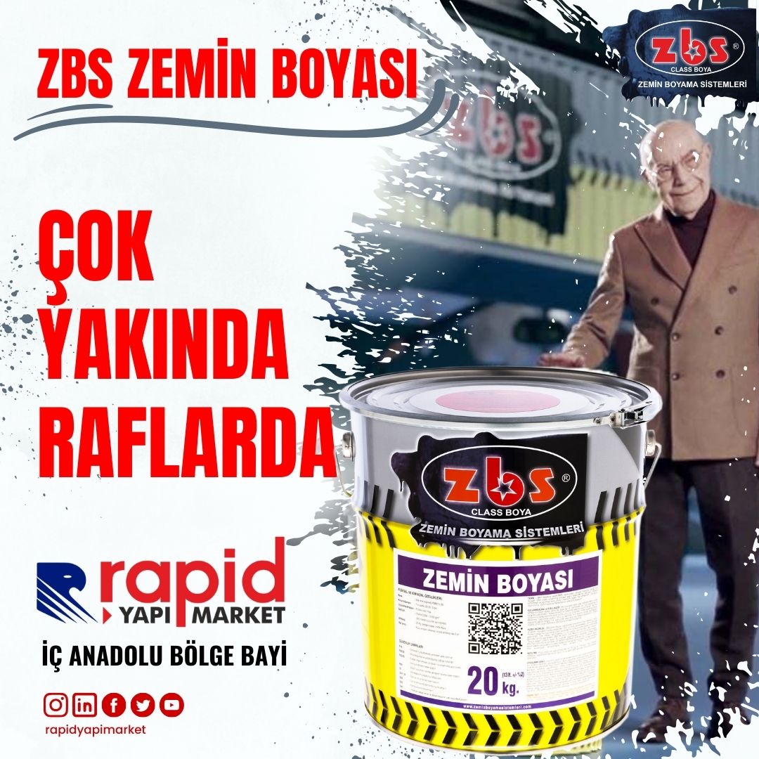 ZBS Zemin Boyaları
Çok Yakında Mağazalarımızda Yerini Alıyor..

#rapidyapımarket #zeminboyası #zbsboya #ostim #ankara